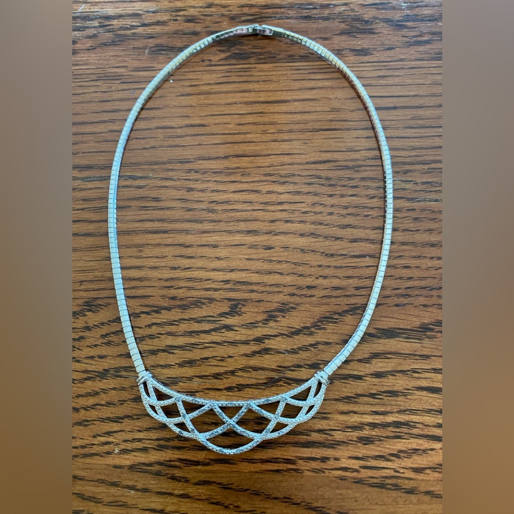 Brand New Sterling silver with Diamonds Choker